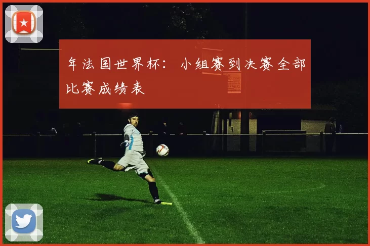 年法国世界杯：小组赛到决赛全部比赛成绩表
